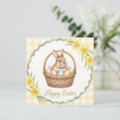 Verspielter Frohe Ostern Gruß Karte (Stehend Vorderseite)