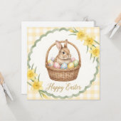 Verspielter Frohe Ostern Gruß Karte (Vorderseite/Rückseite Beispiel)