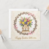 Verspielter Frohe Ostern Gruß Karte (Vorderseite/Rückseite Beispiel)