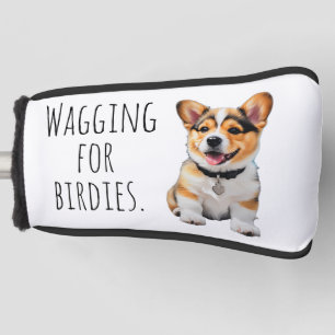 Verspielter fröhlicher Corgi 'Wedelt nach Birdies' Golf Headcover