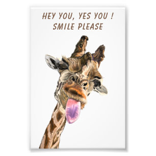 Verspielter Giraffe Lustiges Poster Benutzerdefini