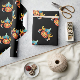 Verspielter glücklicher Halloween-Kürbis Geschenkpapier