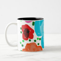 Verspielter heller abstrakter Blumen-Two-Tone-Bech