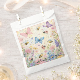 Verspielter Pastell-Schmetterling Biene Marienkäfe Geschenktütchen
