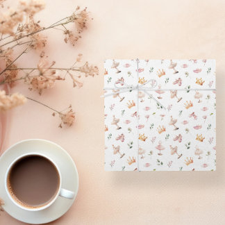 Verspielter rosa Bogen und Wasserfarben-Ballerina Geschenkpapier
