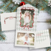 Verspielter roter Bogen Frohe Weihnachten Foto