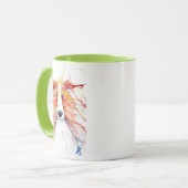 Verspielter roter Rough-Collie-Becher Tasse (Vorderseite Links)