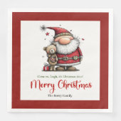 Verspielter Santa Claus Lustige Papiertücher Serviette (Vorderseite)