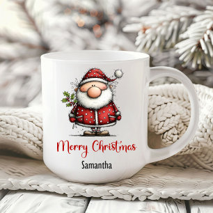 Verspielter Santa Humor Weihnachten Kaffeebecher Kaffeetasse
