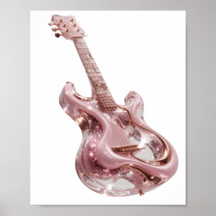 Verspielter silberner ABSTRACT ART Mode Druck Poster