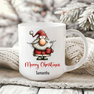 Verspielter skurriler Weihnachtsmann Lustiger Kaff Kaffeetasse