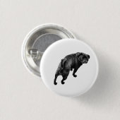 Verspielter Stand, Klares Herz Button (Vorne & Hinten)
