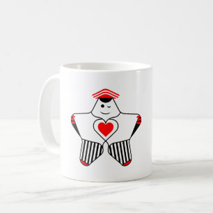 Verspielter Sternencharakter mit Herz Kaffeetasse