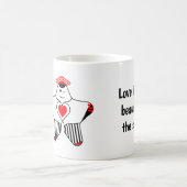 Verspielter Sternencharakter mit Herz Kaffeetasse (Mittel)
