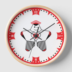 Verspielter Sternencharakter mit Herz Uhr