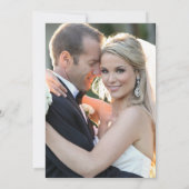 Verspielter wellenförmiger Bilderrahmen Hochzeitse Einladung (Rückseite)
