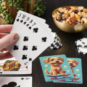 Verspielter Welpe Klassische Spielkarten (In Situ)
