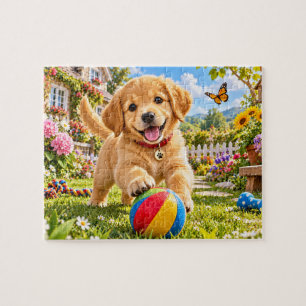Verspielter Welpe Puzzle