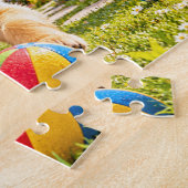 Verspielter Welpe Puzzle (Seite)