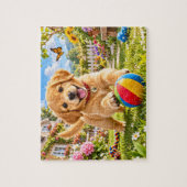 Verspielter Welpe Puzzle (Vertikal)