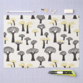 Verspieltes Baobab-Baum-Muster Seidenpapier (Handwerk)