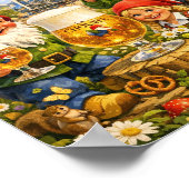 Verspieltes Brüsseler Chouffe-Bier-Feierposter Poster (Ecke)