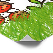 Verspieltes Design mit Kinderphrasen Poster (Ecke)