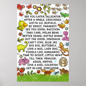 Verspieltes Design mit Kinderphrasen Poster (Vorne)