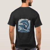 Verspieltes Dolphin-Design T-Shirt (Rückseite)
