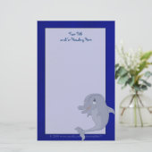 Verspieltes Dolphin Stationery Briefpapier (Stehend Vorderseite)