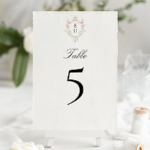 Verspieltes Elegantes Rokoko-Blumenwappen-Monogram