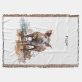 Verspieltes Ferkel, individuell Decke (Vorderseite)