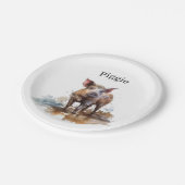 Verspieltes Ferkel, individuell Pappteller (Schrägansicht)
