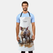 Verspieltes Ferkel, individuell Schürze (Getragen)