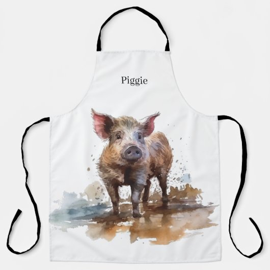 Verspieltes Ferkel, individuell Schürze (Vorderseite)
