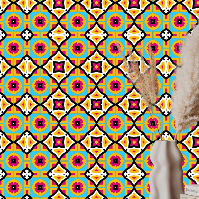 Verspieltes fett gefärbtes geometrisches Muster Tapete (Von Creator hochgeladen)