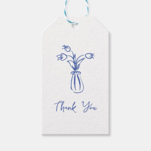 Verspieltes Gekritzel Handgezeichnet Danke Geschenkanhänger