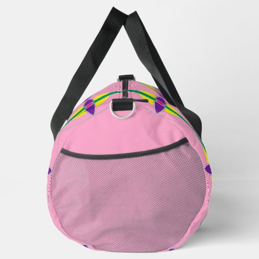Verspieltes geometrisches Quermuster Duffle Bag (Rechts)