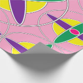 Verspieltes geometrisches Quermuster Geschenkpapier (Ecke)
