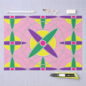 Verspieltes geometrisches Quermuster Seidenpapier (Handwerk)