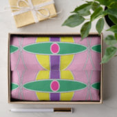 Verspieltes geometrisches Quermuster Seidenpapier (Geschenk)