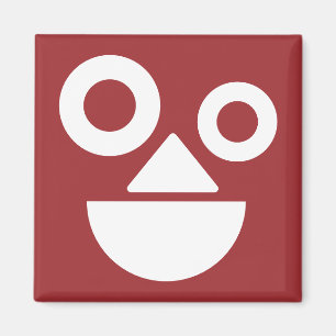 Verspieltes Gesicht minimal lustig Magnet
