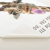 Verspieltes Giraffe Tongue Out Sherpa Blanket - Lä Sherpadecke (3/4)