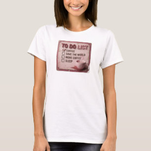 Verspieltes Gold KAFFEE ZUERST WELT RETTEN T-Shirt