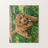 Verspieltes Golden Doodle Puzzle (Vertikal)