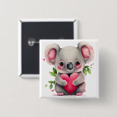Verspieltes Herz - Kinder Valentinstag Button (Vorne & Hinten)