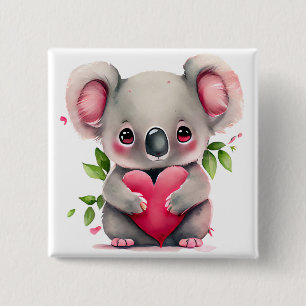 Verspieltes Herz - Kinder Valentinstag Button
