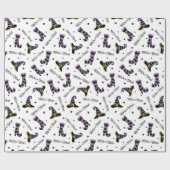 Verspieltes Hexenschuh & Hats Halloween Geschenkpapier (Flach)