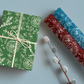 Verspieltes Jewel Tone Moderne Nordic Line Art Geschenkpapier Set