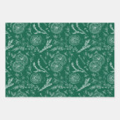 Verspieltes Jewel Tone Moderne Nordic Line Art Geschenkpapier Set (Vorderseite)